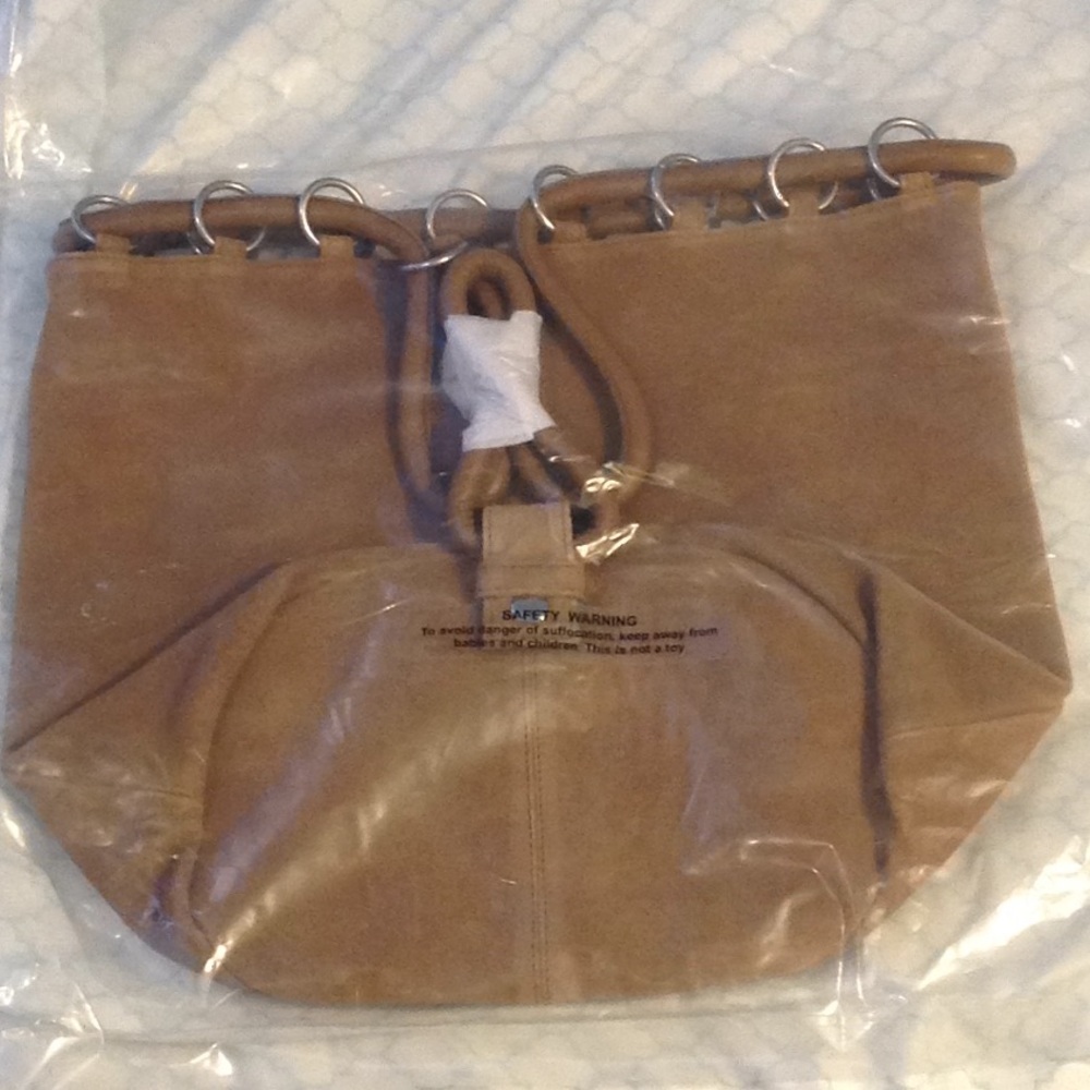 ‼️⚡️UO REAL SUEDE BROWN Bucket RING Backpack $79⚡️ - Picture 6 of 8